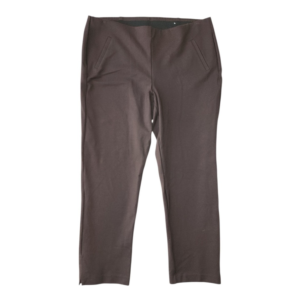 Chicos Pants Size 3 Womens 16 Chocolate Brown Comfort Stretch Waist Classic